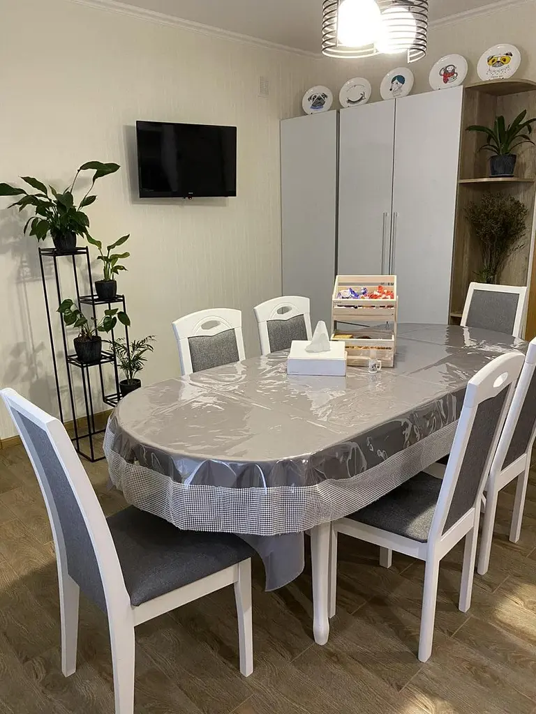 Скатертина силіконова овальна зі стразовою стрічкою 165х110 см срібний - фото 8