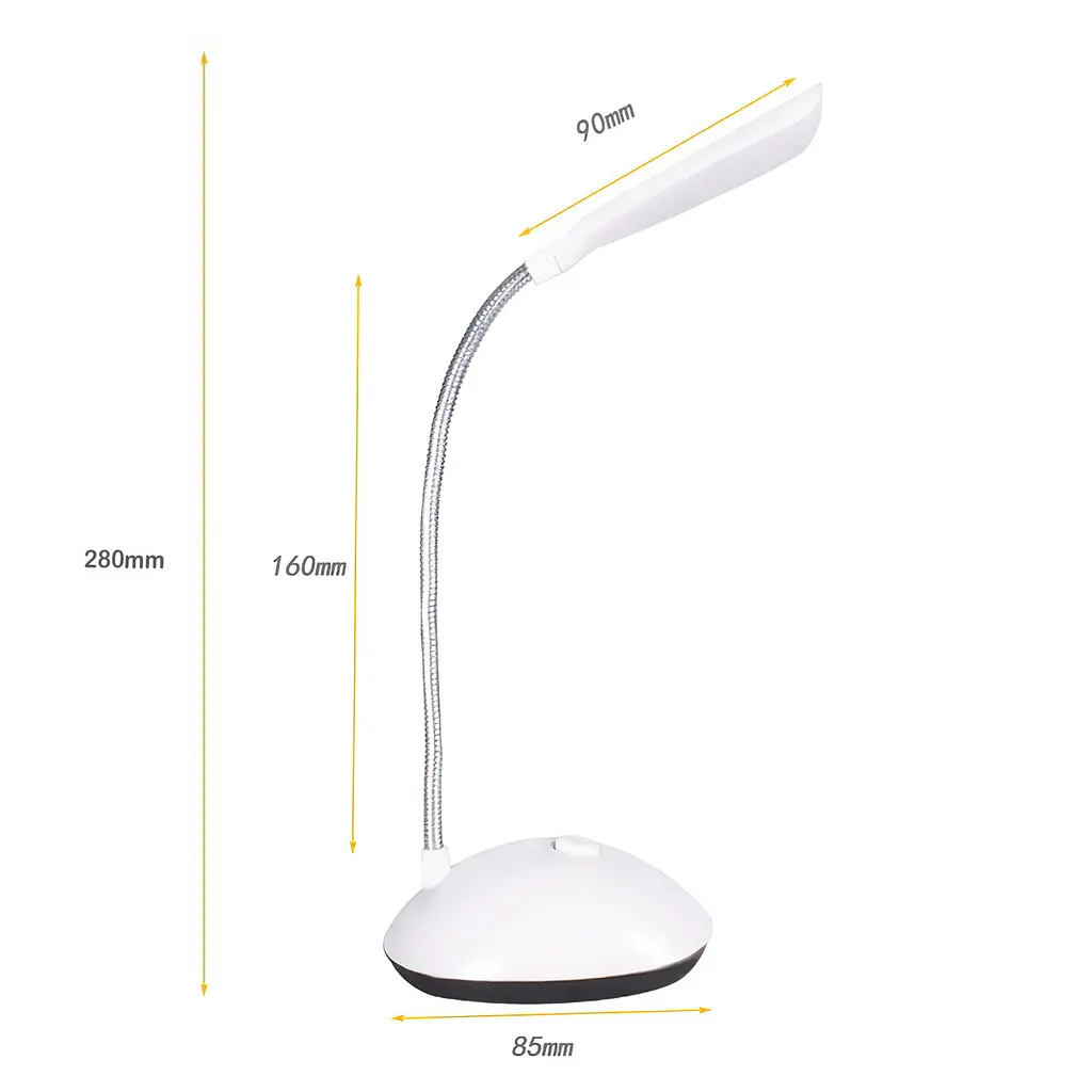 Настільна лампа LED DESK Light X-7188, біла, на батарейках 3×AAA, гнучка ніжка - фото 9