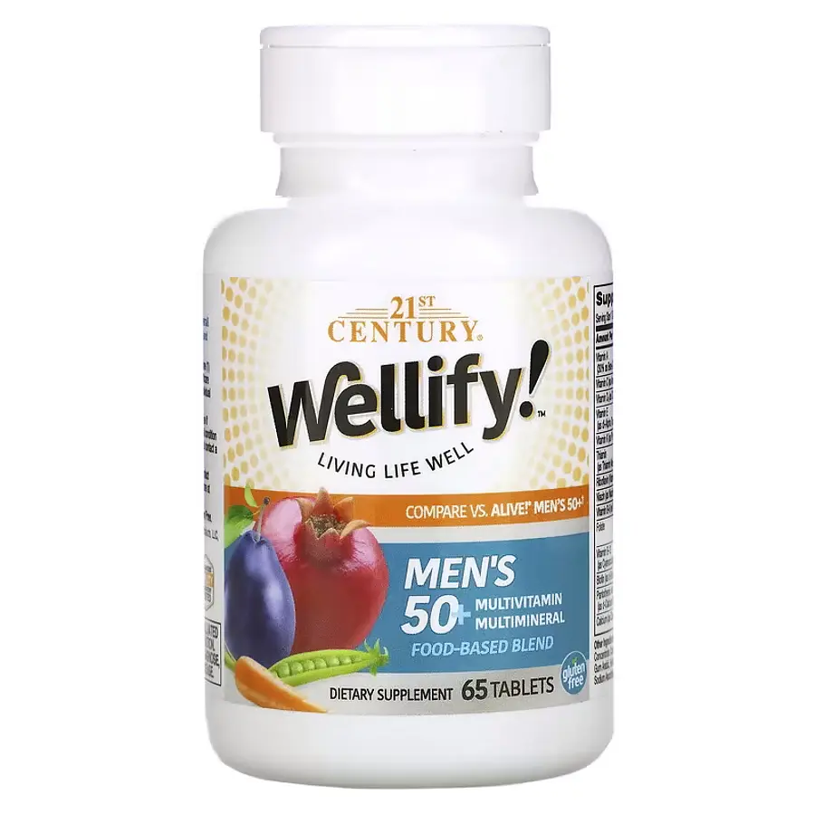 Вітаміни та мінерали 21st Century Wellify! Men's 50+, 65 таблеток