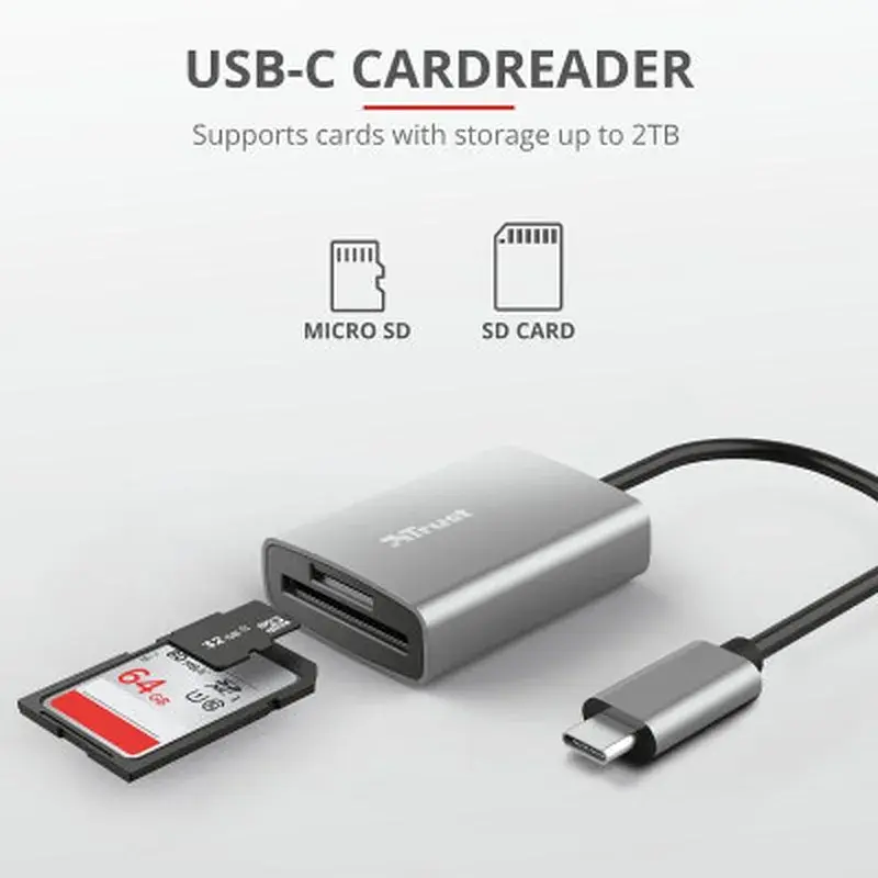 Зчитувач флеш-карт Trust Dalyx Fast USB-С Card reader (24136) - фото 7