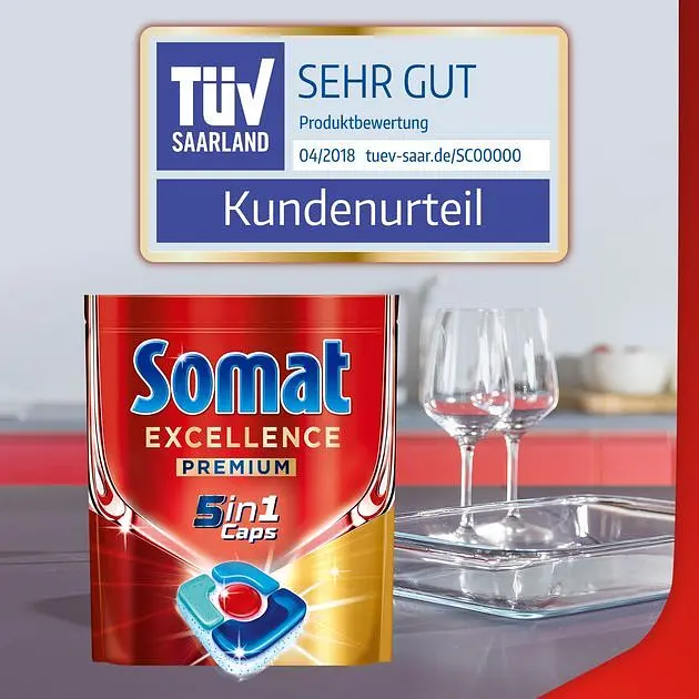 Капсулы для посудомоечной машины Somat Exellence 5 в 1, 54 шт. - фото 8