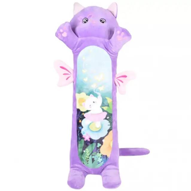 Мяка іграшка Кіт батон HKF2201 Бузковий shop (2000999380211)