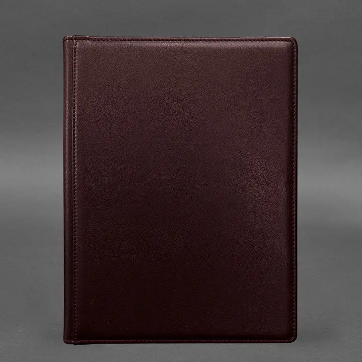 Шкіряна папка для документів на підпис бордова - фото 5