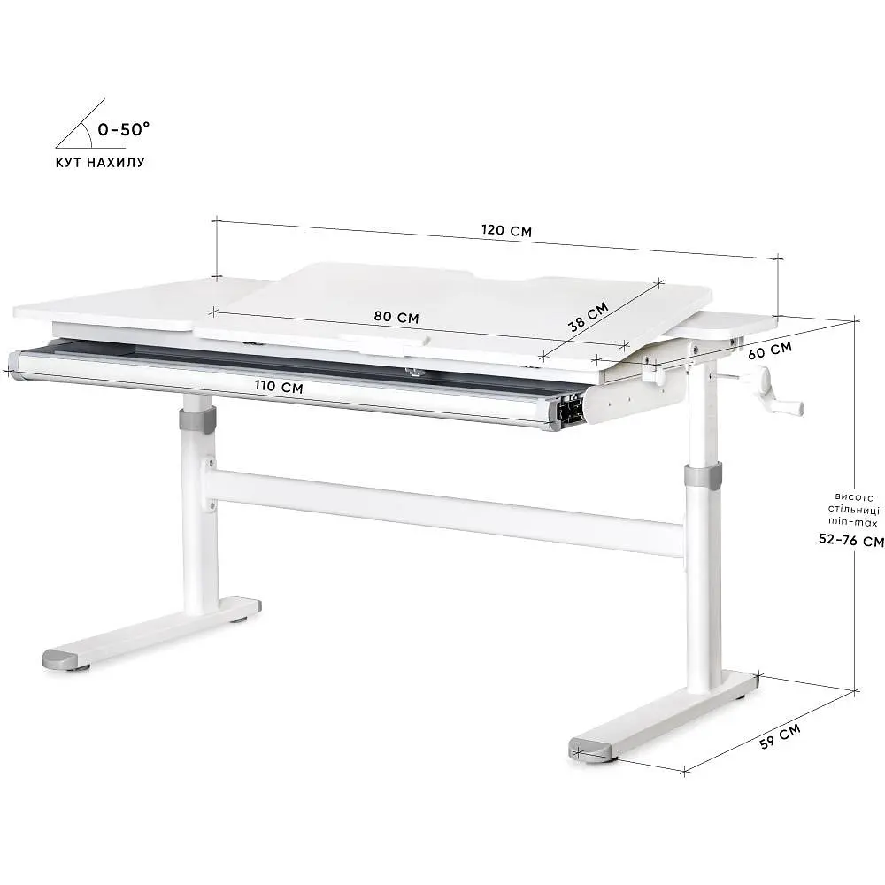 Детский стол Evo-kids TH-360 Lite Grey (TH-360 WG/G Lite) - фото 2