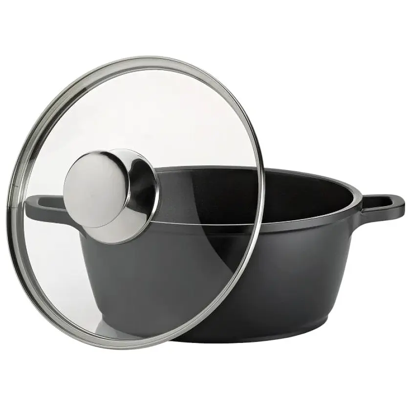 Каструля з кришкою Kela Kerros 16 см 1.0 л чорна (11549) - фото 2