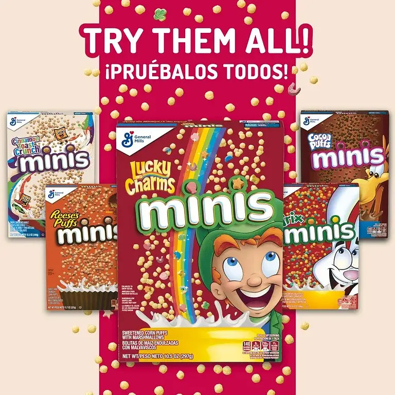 Сухий сніданок Lucky Charms Minis Cereal with Marshmallows Family Size 527г - фото 6