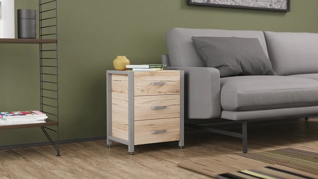 Тумба универсальная Ferrum-decor Вивьен 3 50x41x40 серый ДСП Дуб Сан-Марино 16мм (FRD-104197) - фото 5