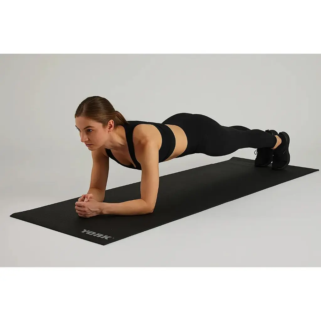 Коврик (мат) для фитнеса и йоги York Fitness 0,3см черный - фото 5