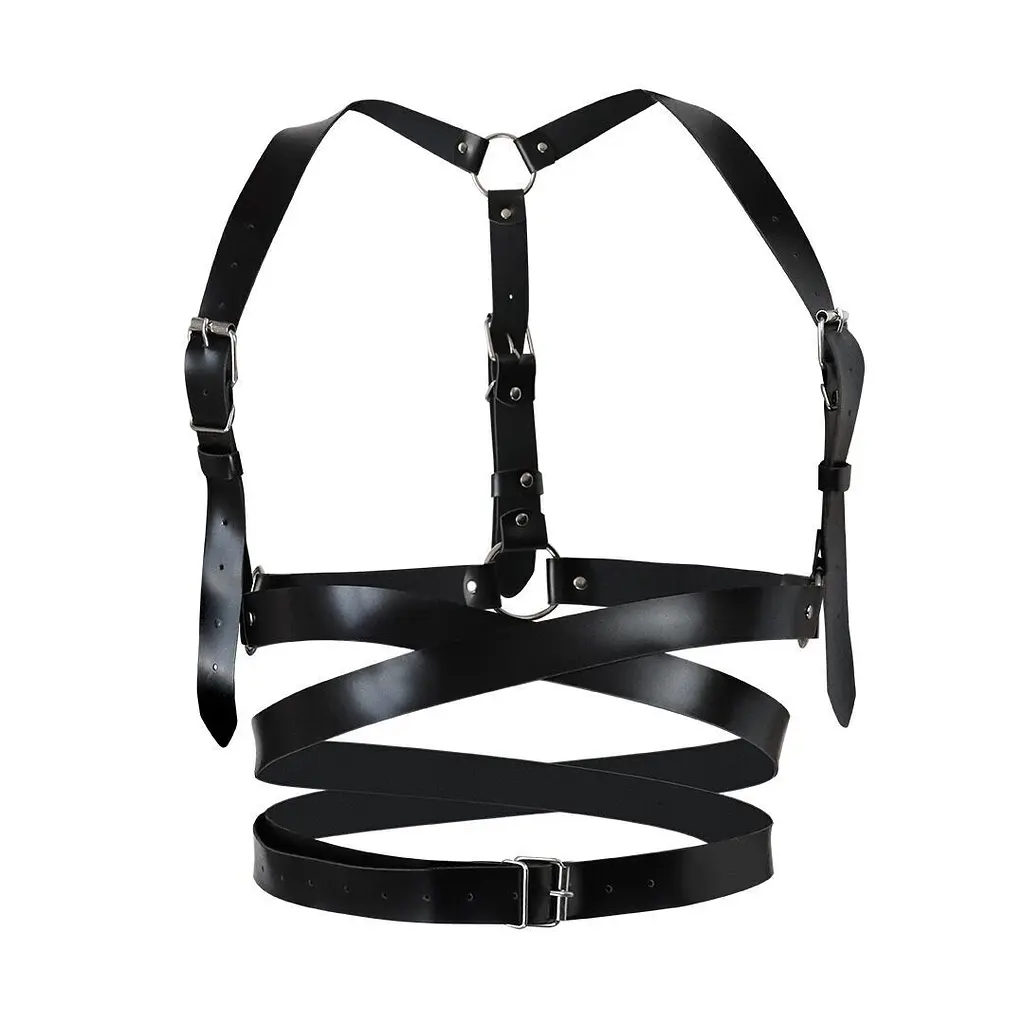 Портупея шкіряна Art of Sex Melani Leather harness, Чорна L-2XL