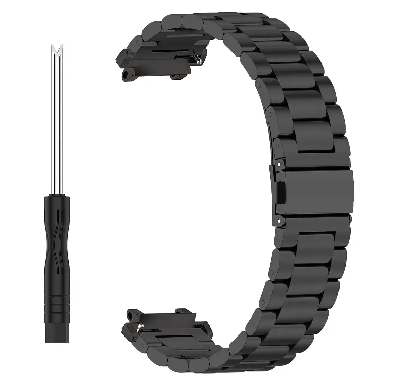 Металевий ремінець Primolux для годинника Xiaomi Amazfit T-Rex 2 Black - фото 3