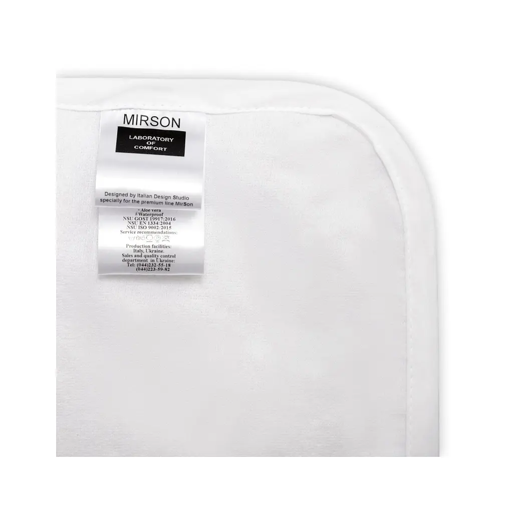 Наматрацник MirSon Terry Waterproof Aloe Vera 219 водонепроникний гумка по периметру 70x190 см (2200000368294) - фото 4