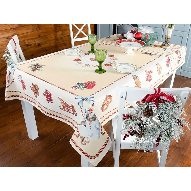 Скатертина Lefard Home Textile Bisquit гобеленова 180х140 см (732-190) - фото 4