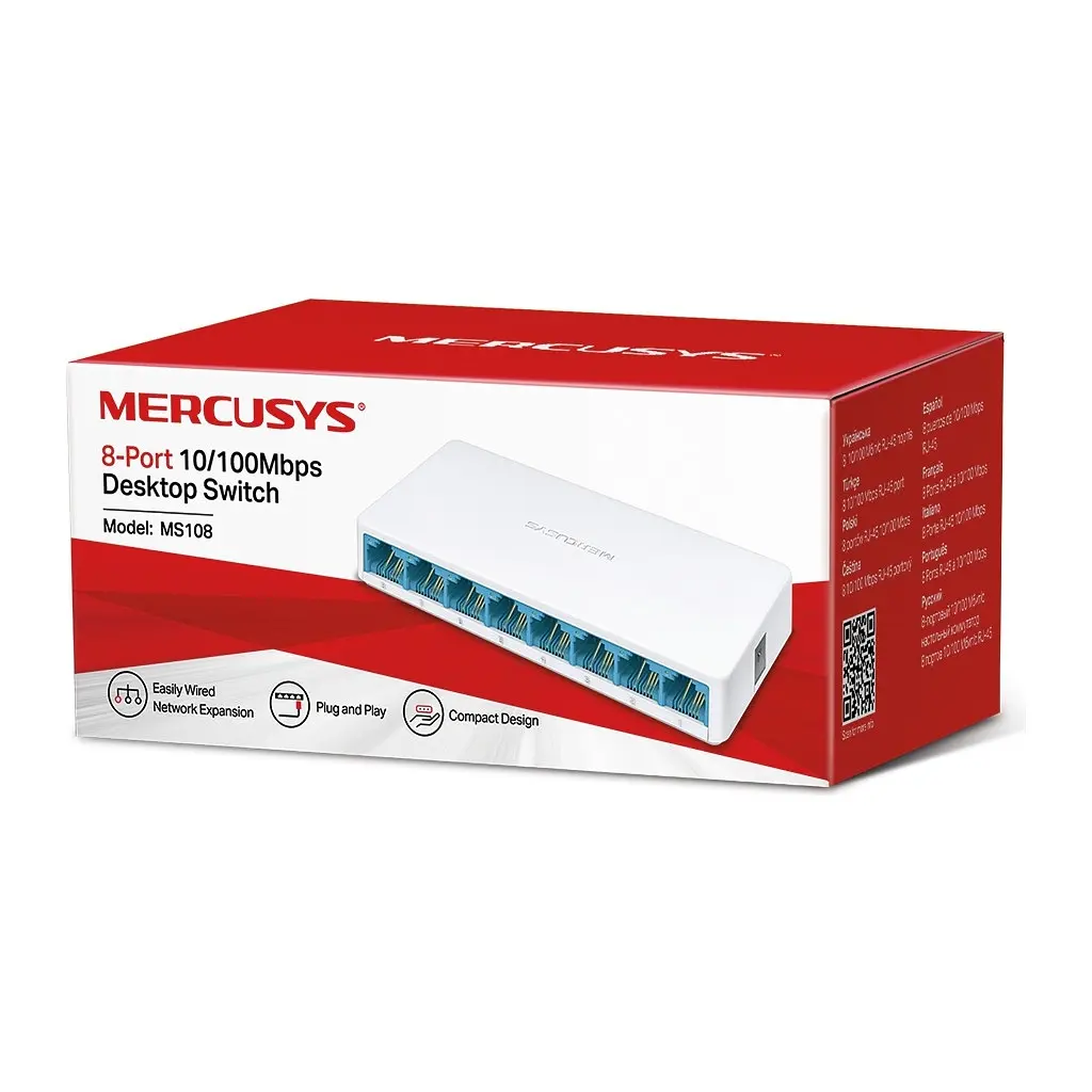 Комутатор мережевий Mercusys MS108 - фото 2
