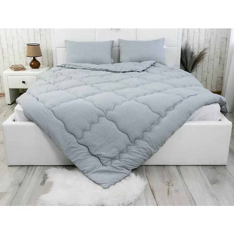 Ковдра силіконова всесезонна Руно Soft Line 172х205 см сіра - фото 4