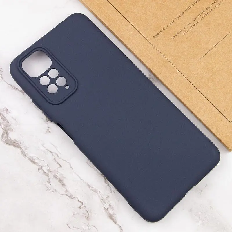 Чохол TPU Getman Liquid Silk Full Camera для Xiaomi Redmi Note 11 (Global) / Note 11S Синій / Midnight Blue - фото 4