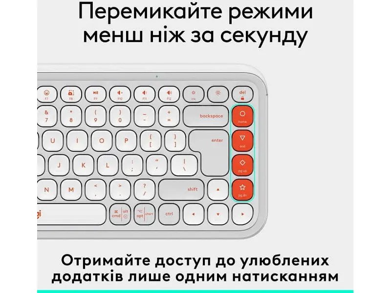 Клавіатура Logitech POP Icon Keys Off-White (920-013072) - фото 5