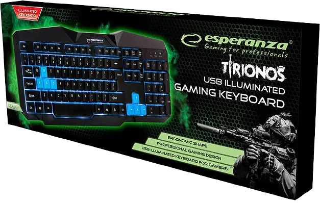 Клавиатура Esperanza Keyboard EGK201 Blue Black (EGK201BUA) - фото 3