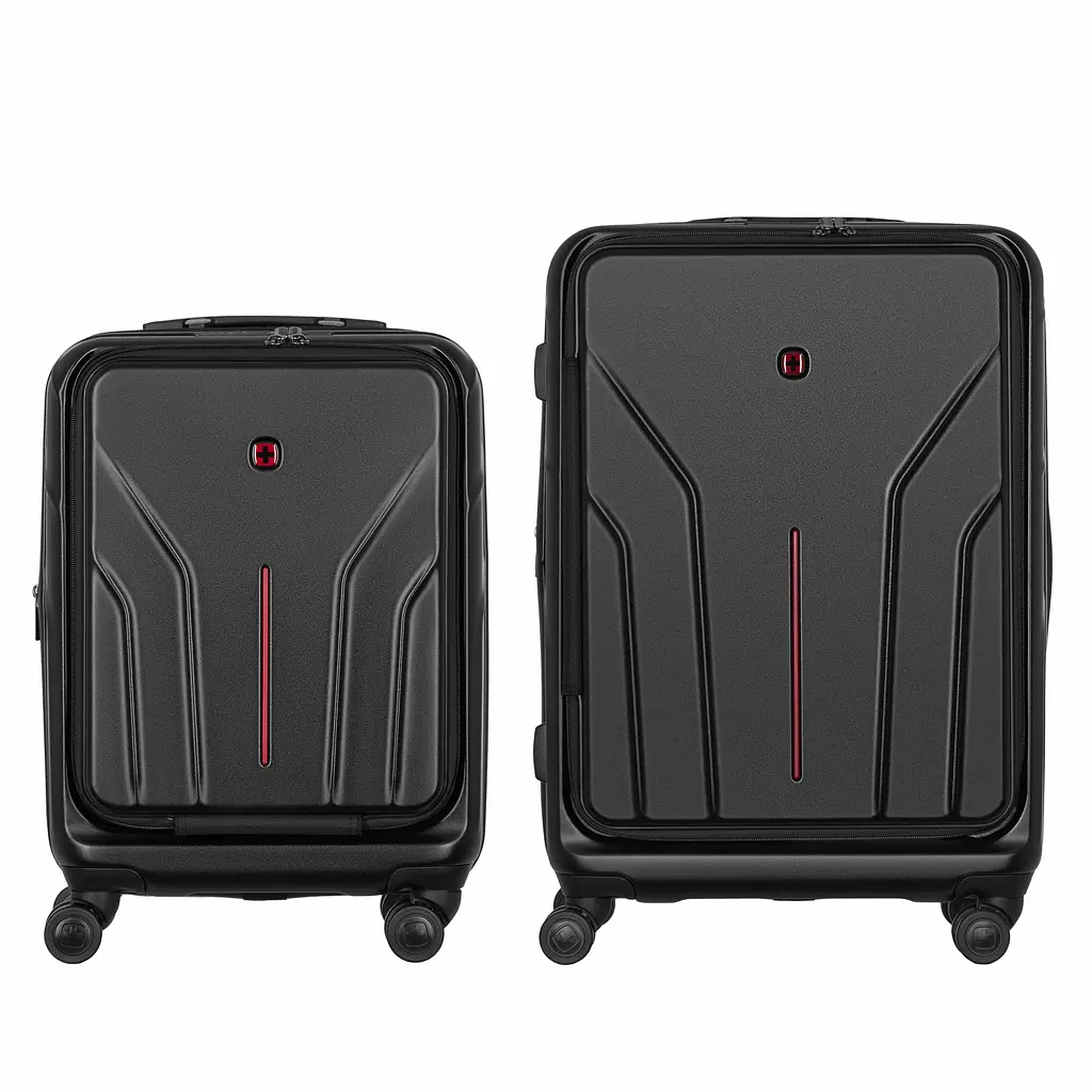 Wenger Набір валіз Wenger Amplix Hardside, полікарбонат, (S+M), TSA, 4 колеса, EXP, чорний - фото 2