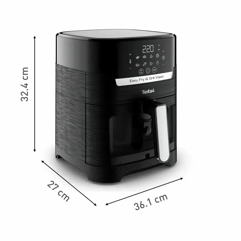 Мультипіч Tefal Easy Fry & Grill Vision Window 1550Вт 4.2л 10 програм з віконцем пластик чорний - фото 3