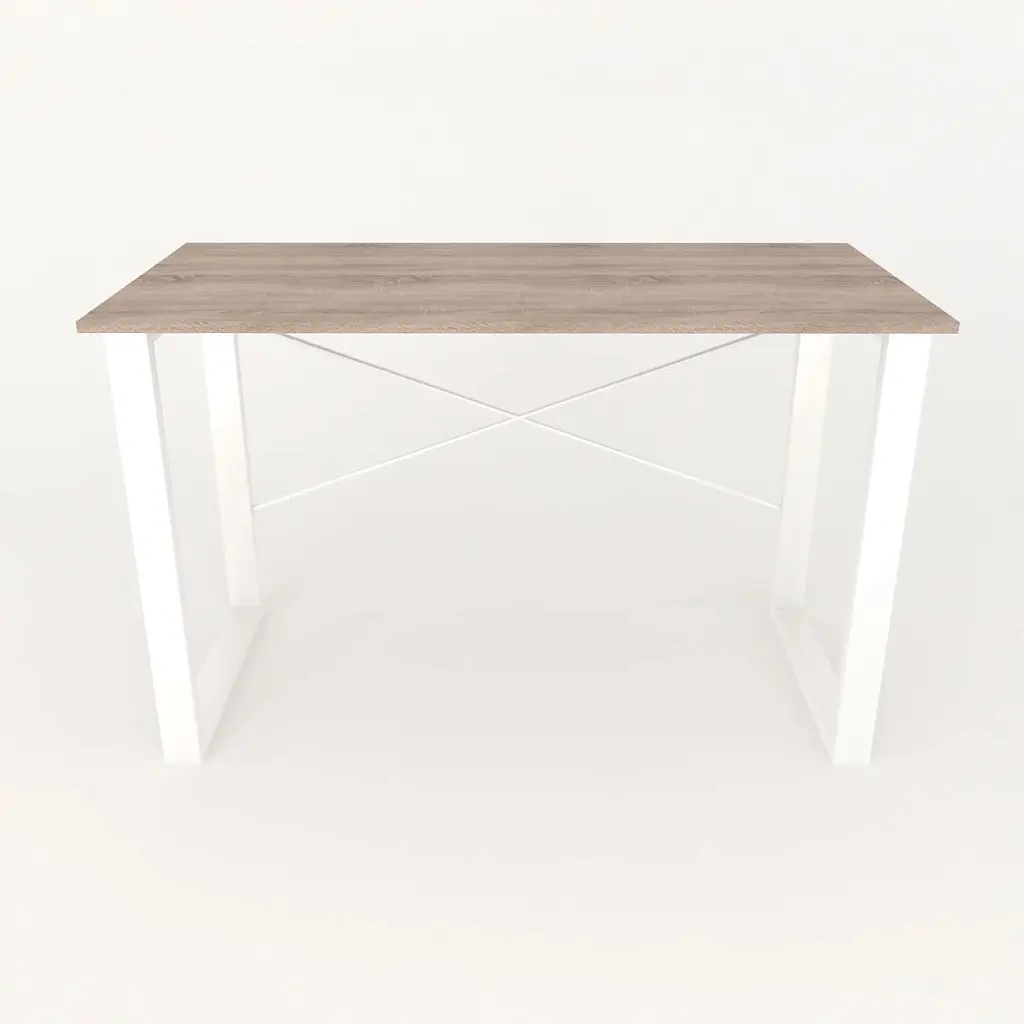 Письменный стол Ferrum-decor Драйв 750x1400x700 Белый металл ДСП Дуб Сонома Трюфель 16 мм (FRD-103210) - фото 4