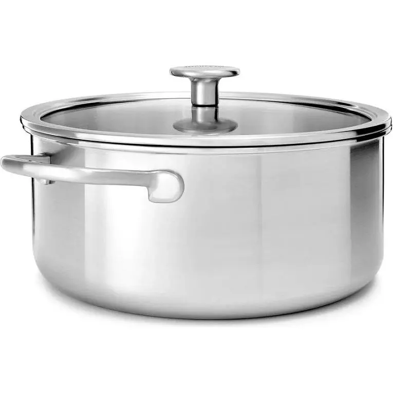Кастрюля KitchenAid Multi-Ply Stainless Steel с крышкой 24 см 4.9 л (CC003260-001) - фото 2