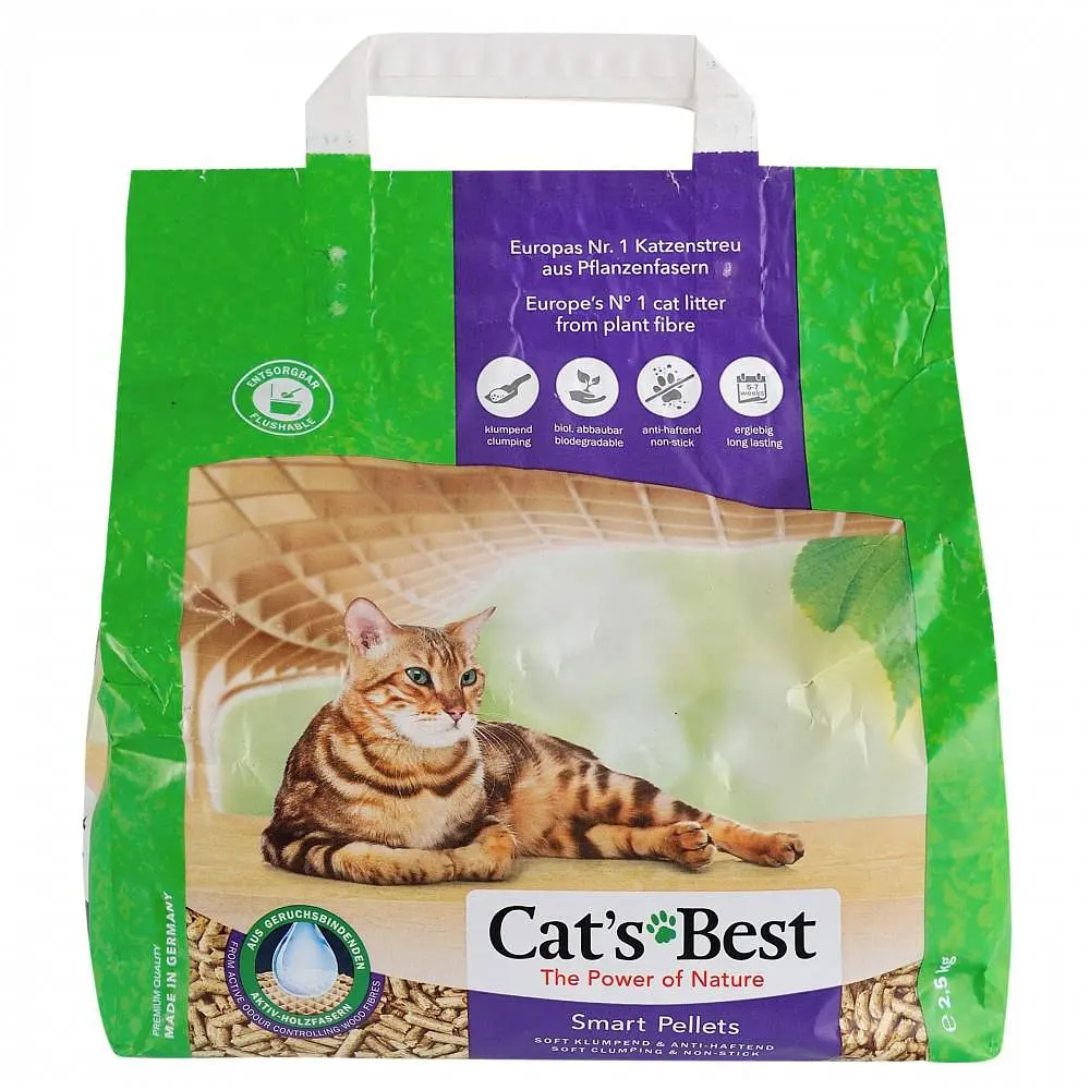 Наполнитель туалета для кошек Cat's Best ‎Smart Pellets 5 л / 2.5 кг древесный - фото 4