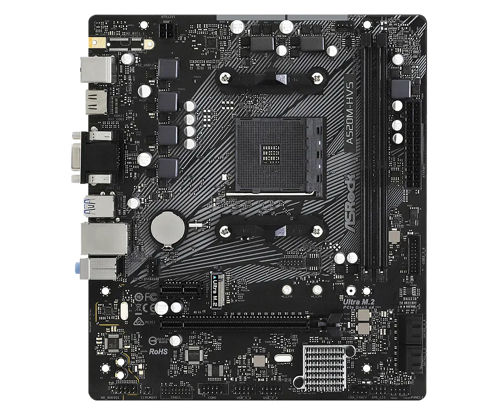 Материнська плата ASRock A520M-HVS Socket AM4 (A520M-HVS)