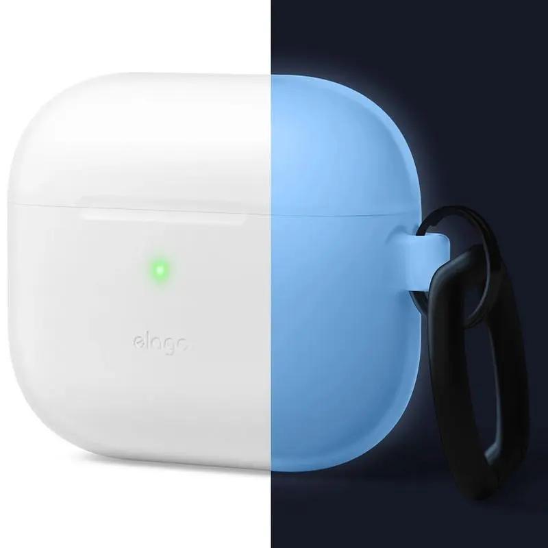 Чохол Elago Hang Silicone Case Nightglow Blue для Airpods 3rd Gen білий (EAP3HG-HANG-LUBL) - фото 2