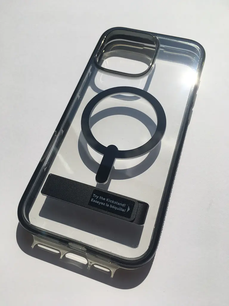 Чохол протиударний із підставкою ZAGG Gear4 Crystal Palace MagSafe для iPhone 16 Pro Max (6.9") Прозорий + Black - фото 5