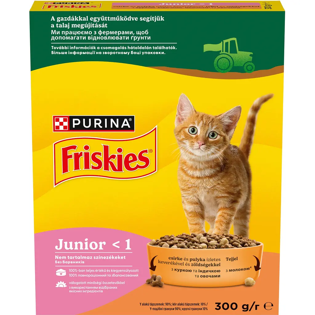 Сухий корм для кошенят Friskies Junior з куркою, молоком та овочами 300 г - фото 2