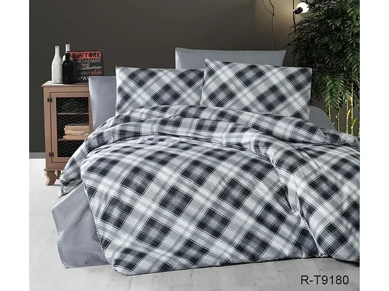 Комплект постільної білизни з компаньйоном (R-T9180) Євро TAG tekstil pbe0036646 - фото 2
