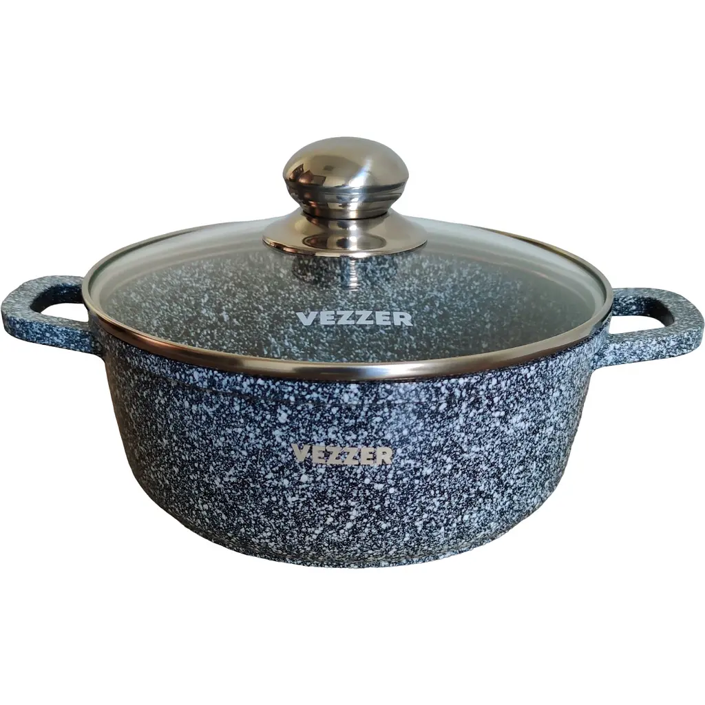 Каструля Vezzer з кришкою 20 см 2.5 л сіра (VZ8041) - фото 2