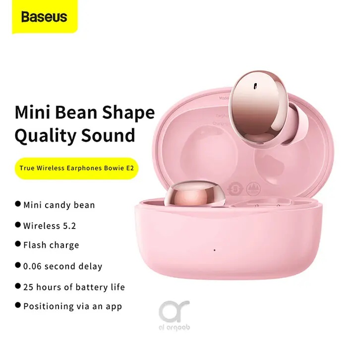 Наушники Baseus E2 True Wireless Earphones Bowie |BT5.2, 40/300mAh, 5H, Location, OTA| (NGTW090001) pink - фото 3