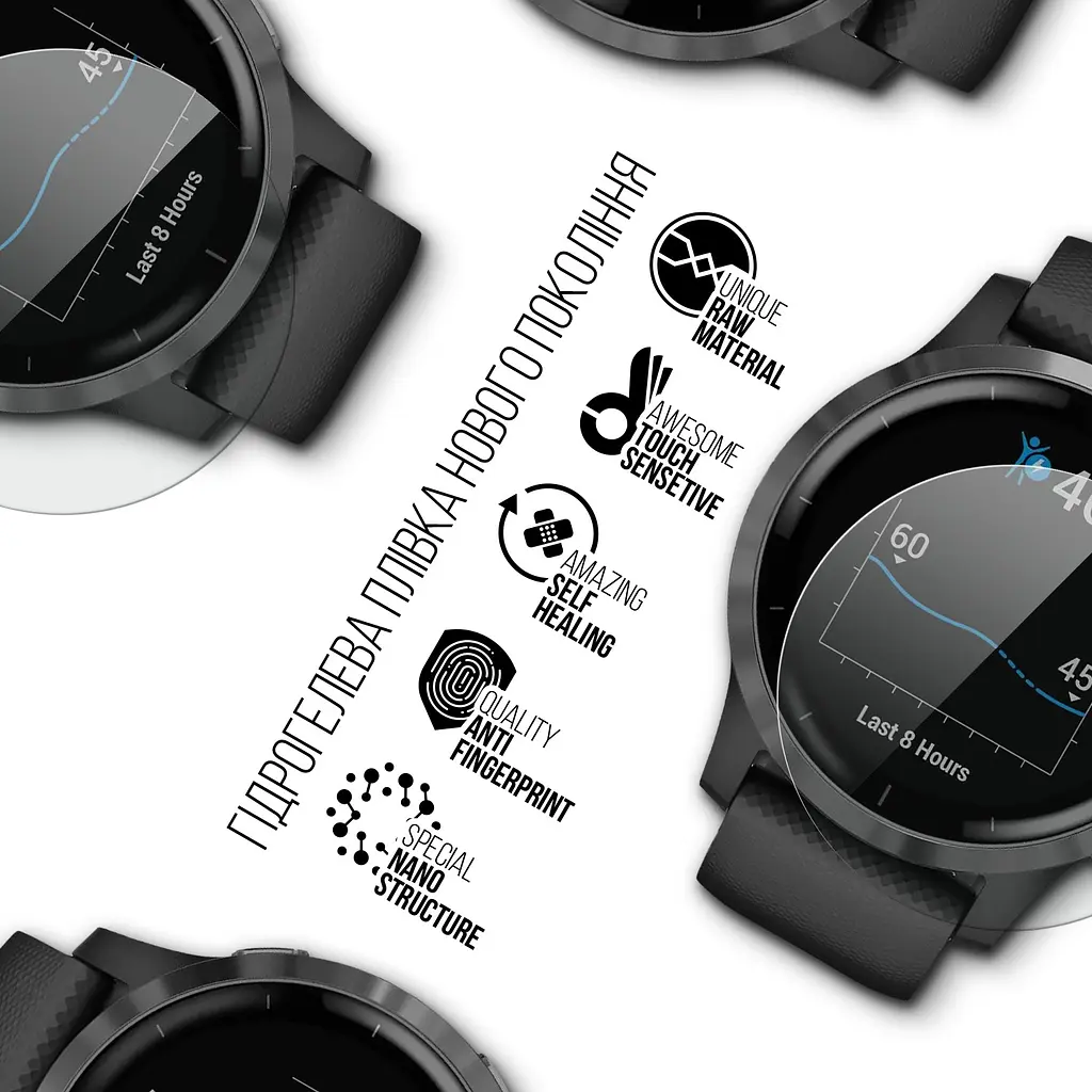 Гідрогелева плівка на годинники Garmin Vivoactive 4 ArmorStandart захисна плівка для смарт годинників прозора (ARM67679) - фото 2