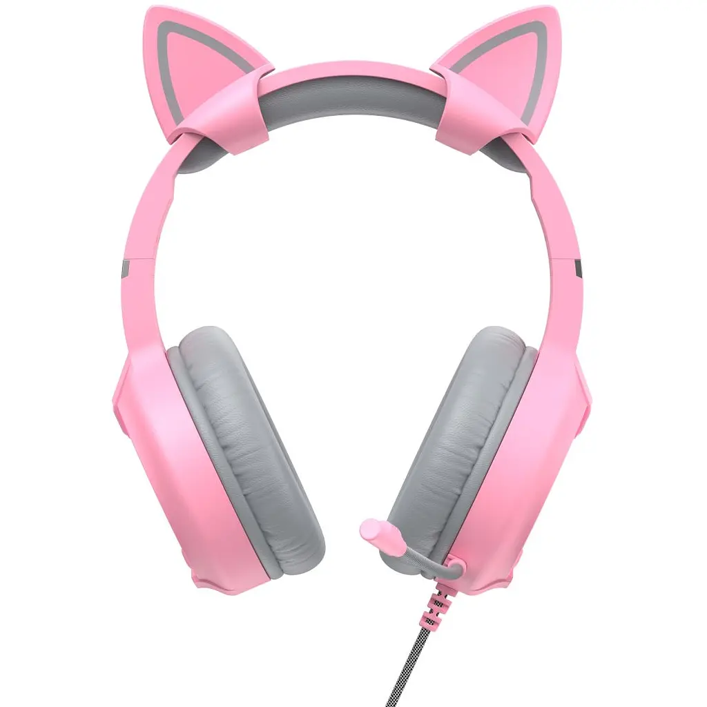 Навушники ігрові з мікрофоном Havit HV-H2233d Cat pink (HV-H2233d) - фото 2