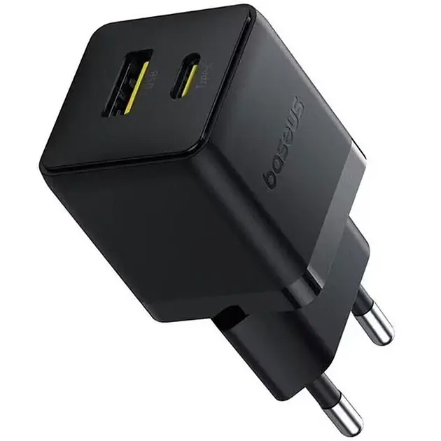 Мережевий зарядний пристрій Baseus Palm Fast Charger Type-C+USB 30W P1011160A113-00 Black - фото 3