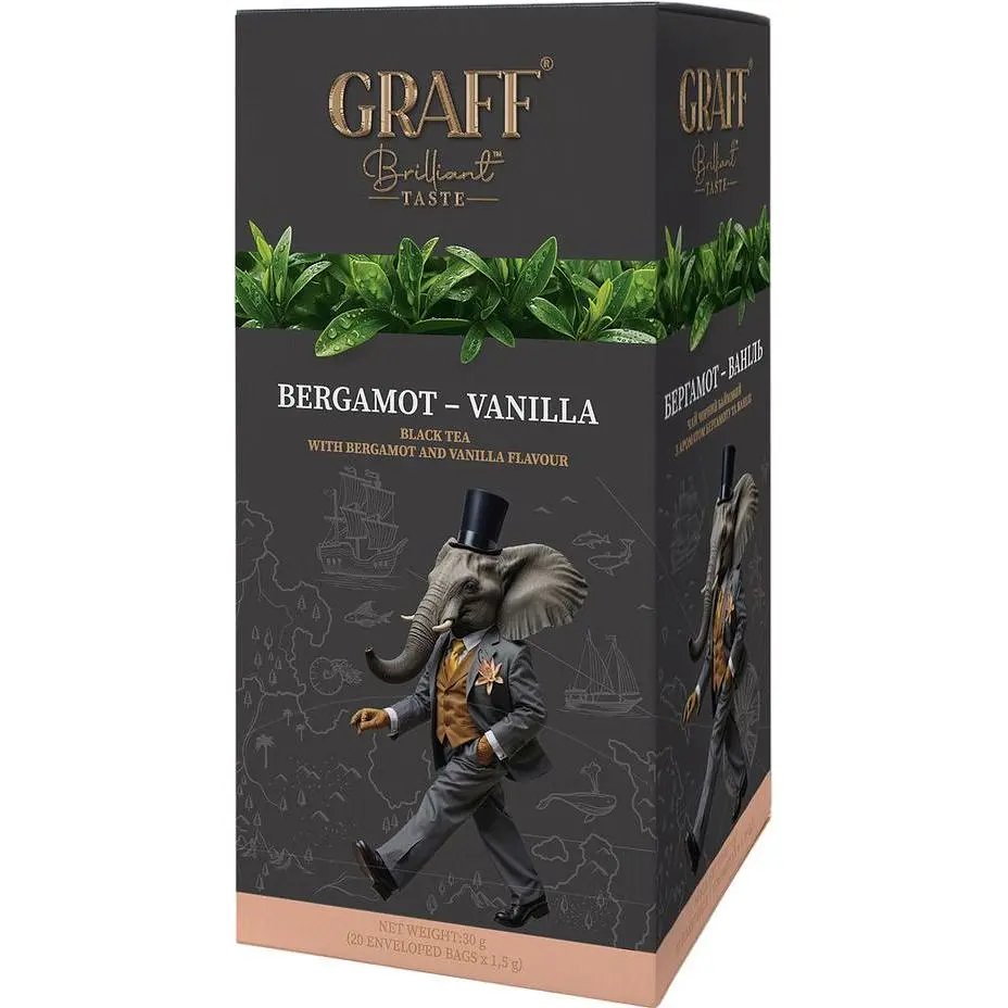 Уцінка. Чай чорний байховий Graff Bergamot-Vanilla 30 г (20 шт. х 1.5 г) - фото 3