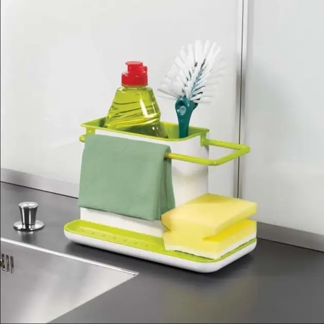 Кухонний органайзер на раковину kitchen Shelf Sink tidy, Зелений - фото 4