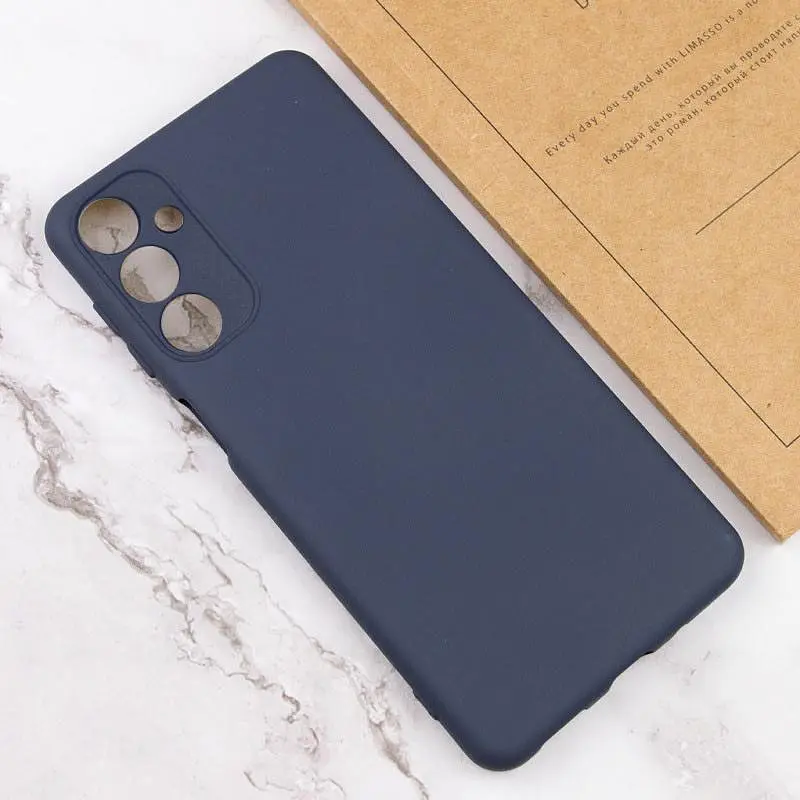 Чохол TPU GETMAN Liquid Silk Full Camera для Samsung Galaxy A14 4G/5G Синій / Midnight Blue - фото 4