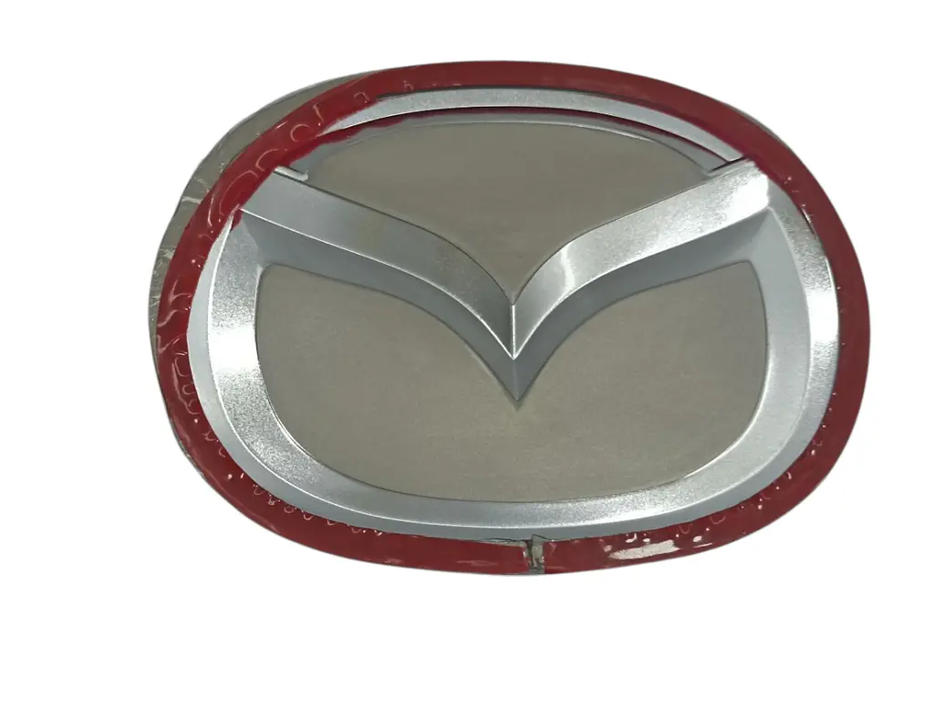 Емблема задня Mazda 3 Angkesaila (2014-2019р) чорна+хром 115х90 мм під склом (на скотчі) - фото 2