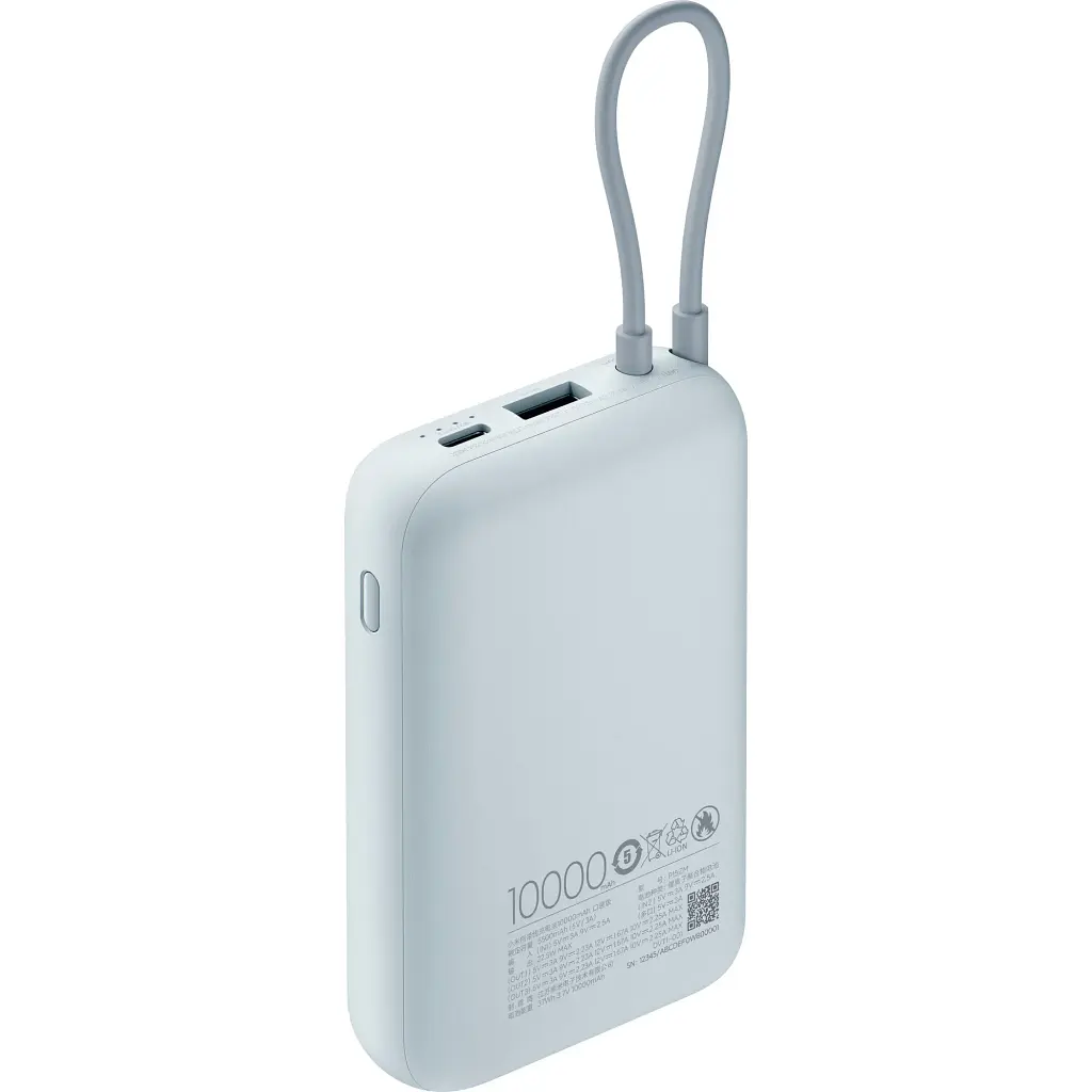 Внешний аккумулятор Xiaomi Power Bank Integrated Cable 10000mAh 22.5W Blue (BHR9073GL) [120796] - фото 3
