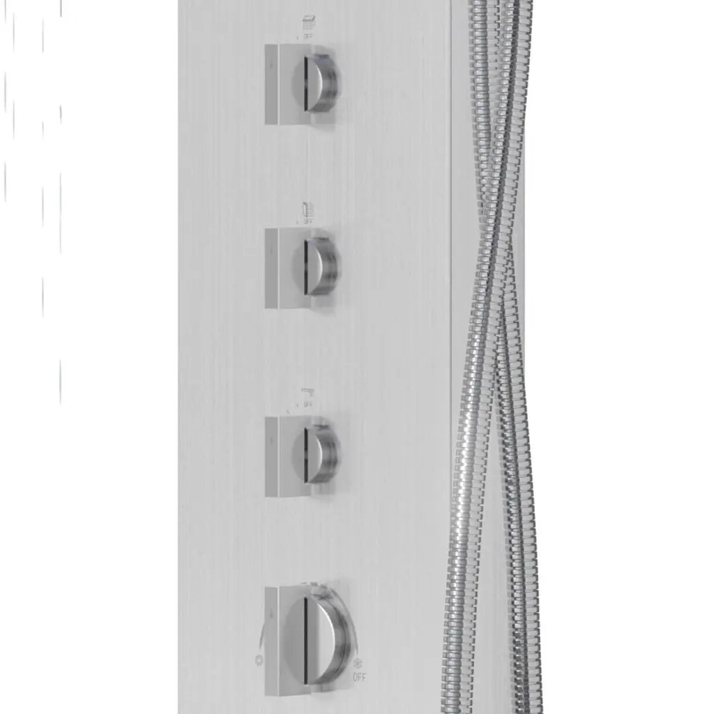 Душова панель Corsan Neo inox LED S060MSLLED, Нержавіюча сталь - фото 2