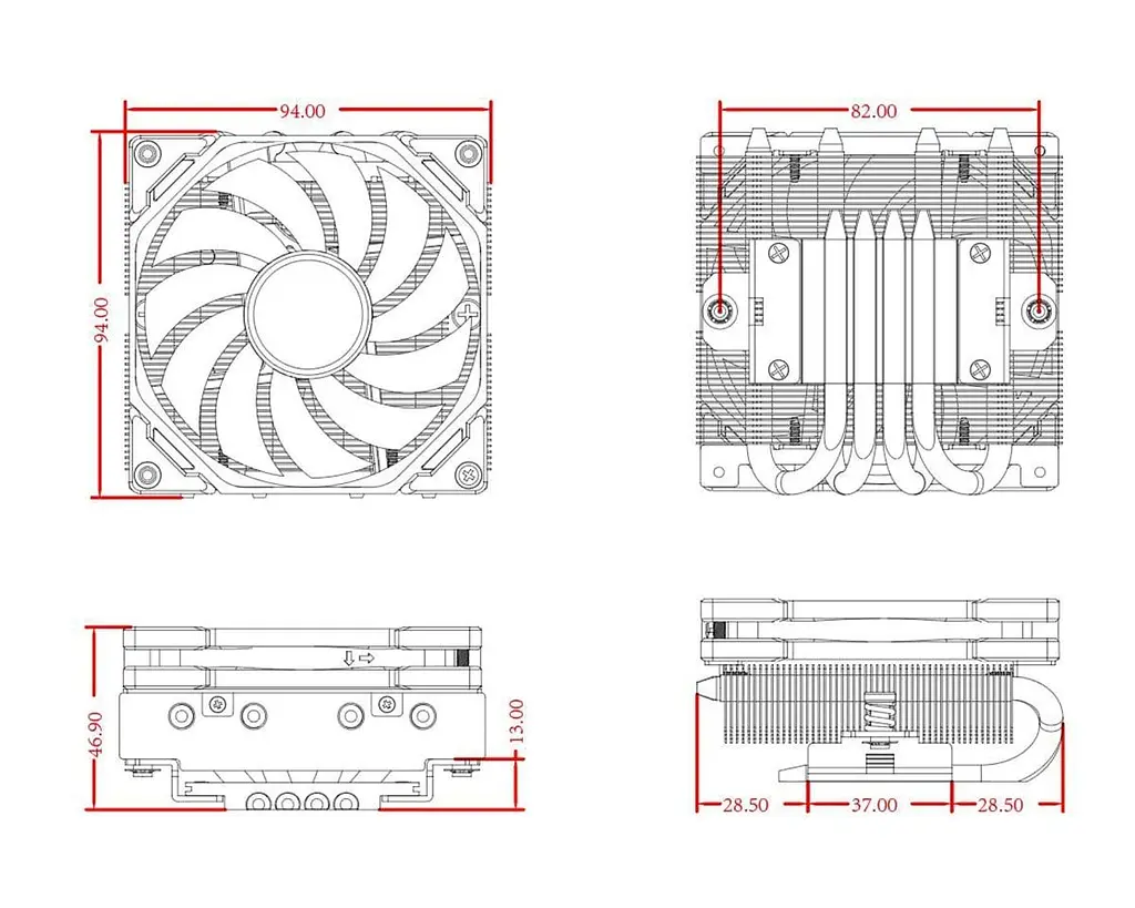 Кулер для процесора ID-Cooling IS-40-XT Black (IS-40-XT BLACK) - фото 8
