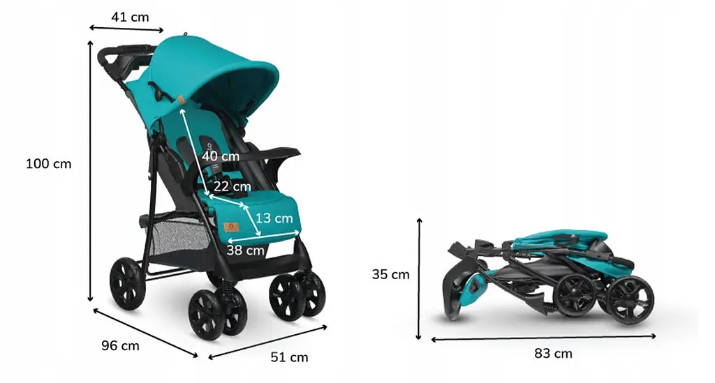 Прогулянкова коляска Lionelo Emma Plus Vivid Turquoise - фото 6