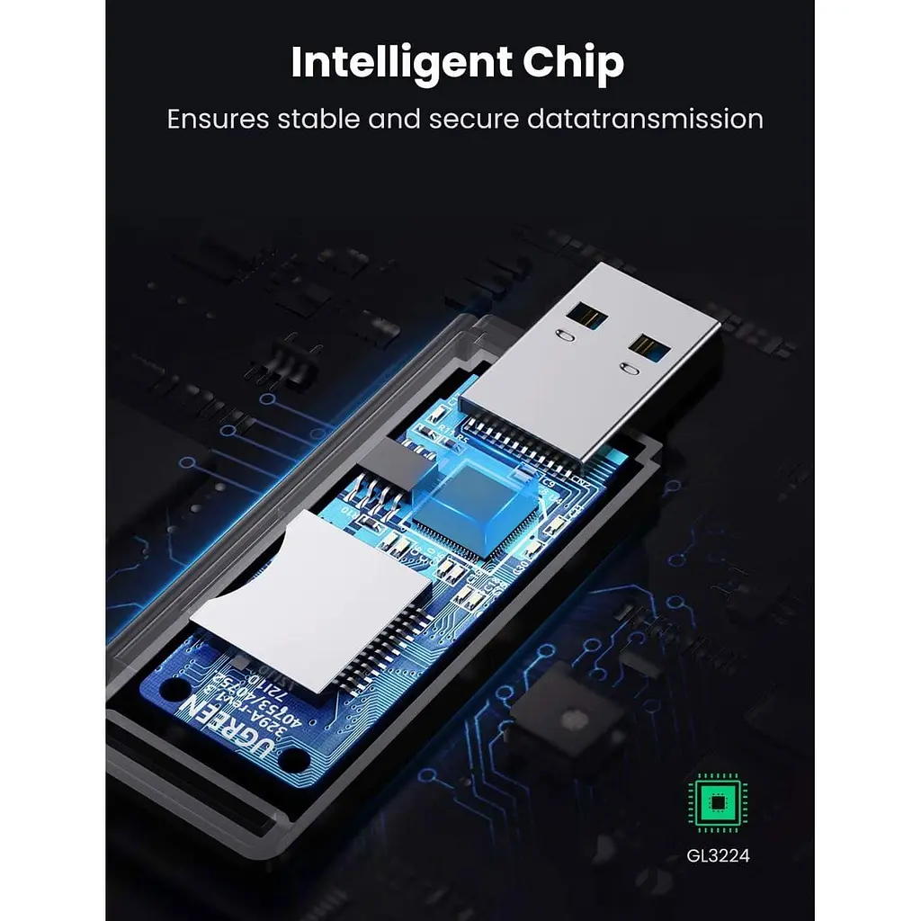 Кардридер Ugreen Card Reader TF/SD USB 3.0 Black (40752) - фото 2
