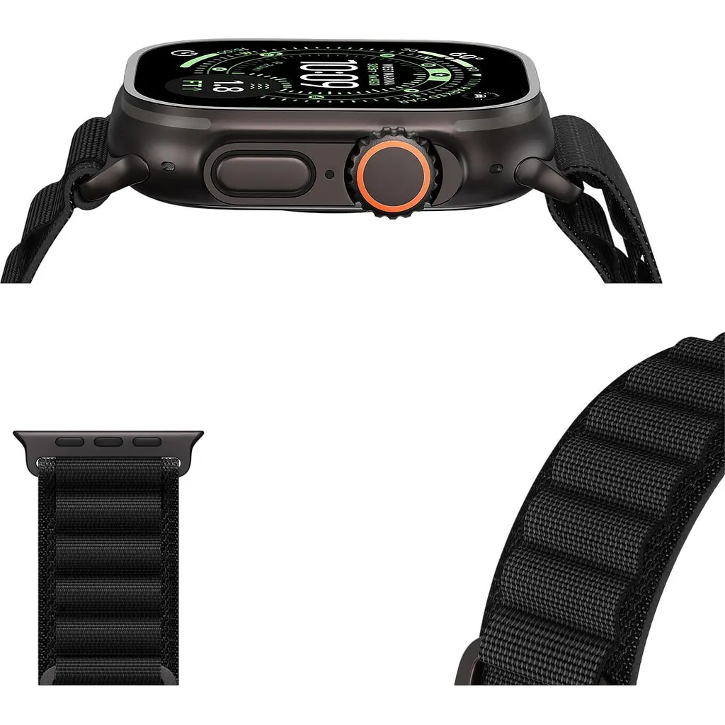 Ремінець Dux Ducis GS Series with Black Hardware для Apple Watch 44/45/46/49mm Black [165717] - фото 2