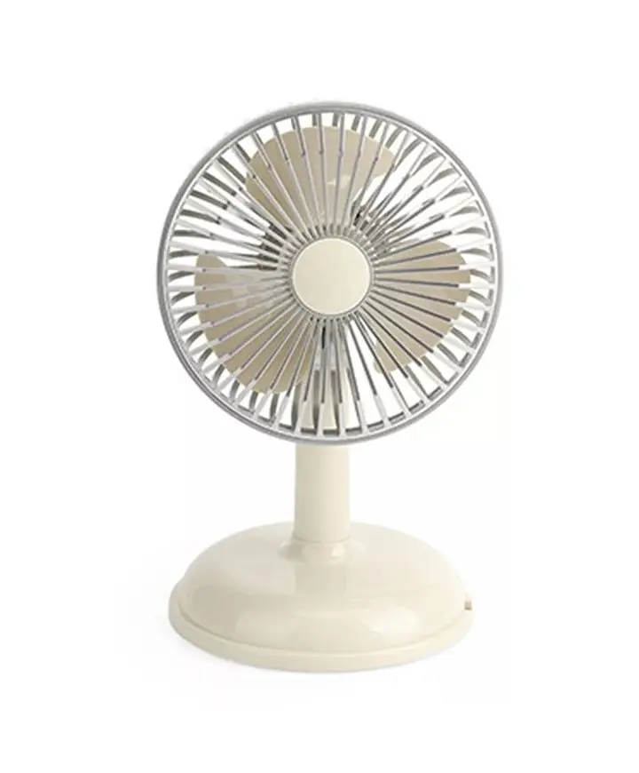 Вентилятор настільний портативний FAN KD197 Simple desktop USB Блідо-жовтий