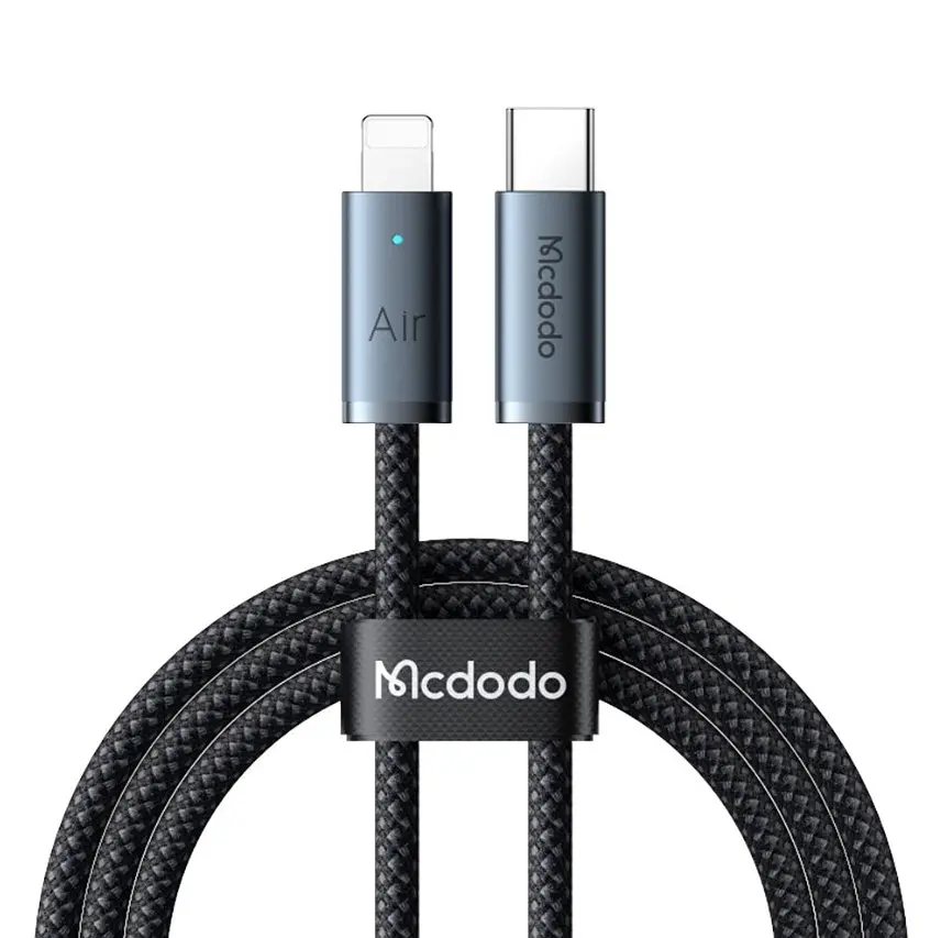 Кабель McDodo 36W USB-C to Lightning Cable 1.2m with Light (CA-7780) Чорний