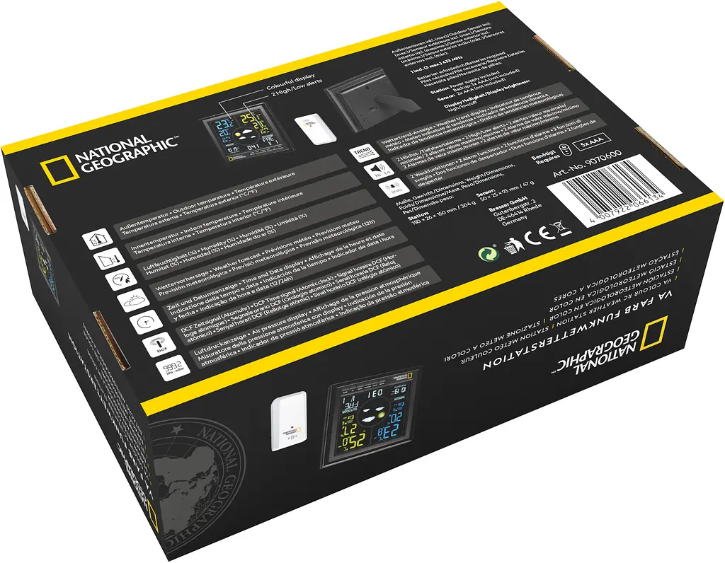 Метеостанція National Geographic VA Colour (Black) (9070600) - фото 6