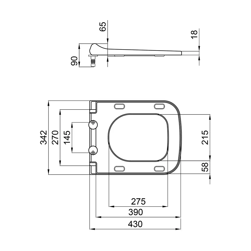 Сидіння для унітаза Qtap (Tern) з мікроліфтом Slim QT99HY2238W, Білий - фото 6